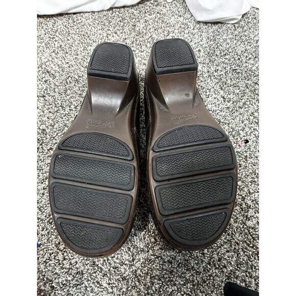 DANSKO 'Stacie' Brown Leather 2" Wedge Heel Clogs EUR 37 | US 7 Boho Comfort - Picture 5 of 5